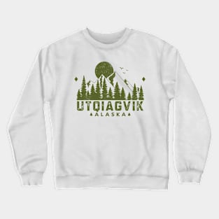 Utqiagvik Alaska Mountain Souvenir Crewneck Sweatshirt